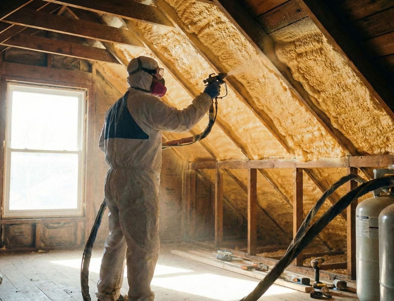Aislamiento con espuma de poliuretano